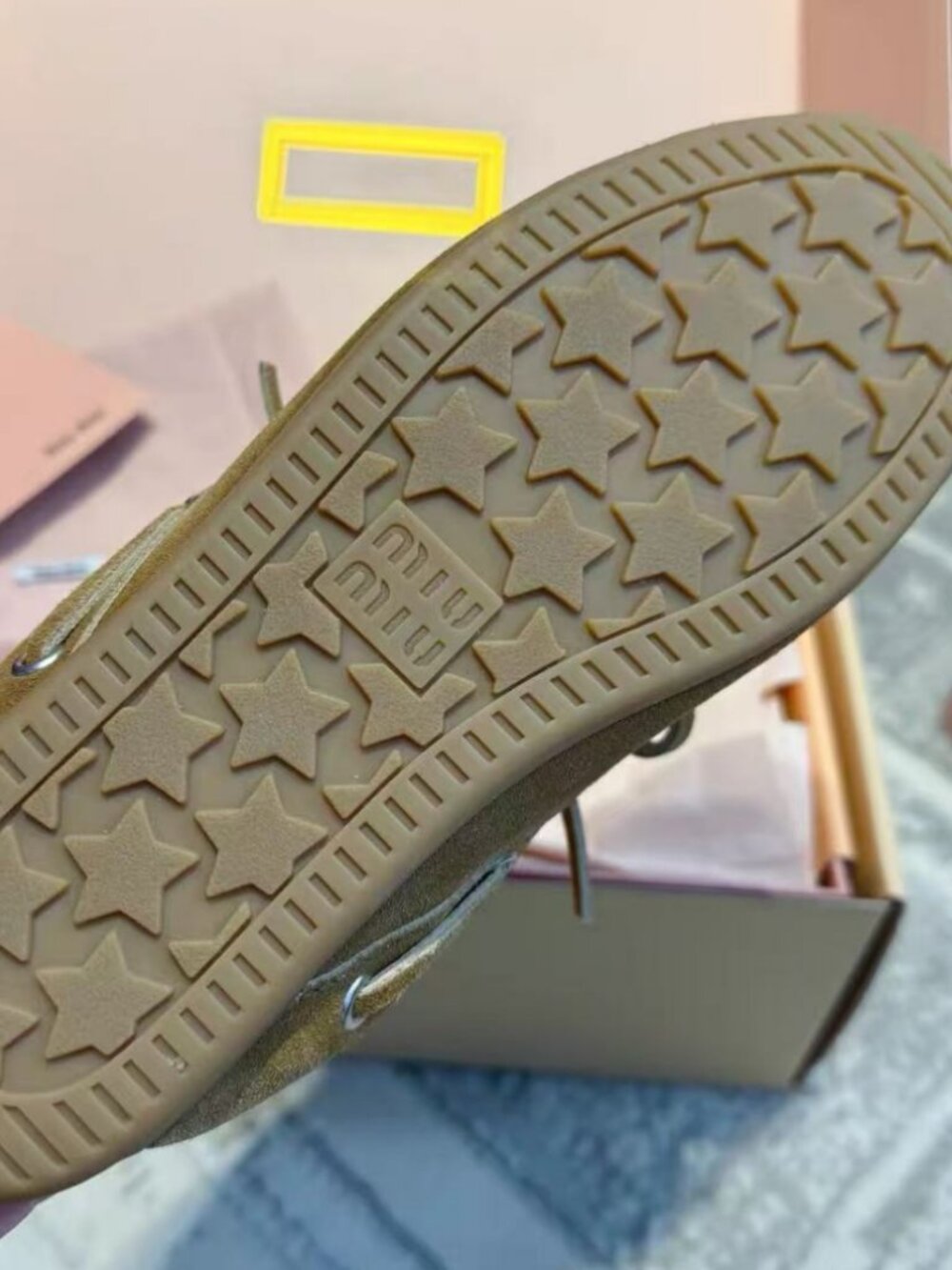 Miu Miu Brown Suede Lace‑Up Mule Slide - Picture 9 of 9